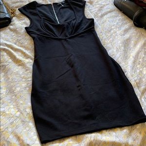 Black zipper dress